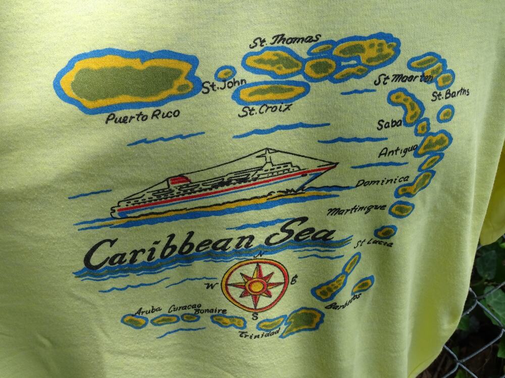 Vintage 90s Shell Seekers Caribbean Shirt XL USA